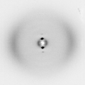 X-ray pattern from a smectic LCE. Procedures found on the NCLMF website
		 	 provide reference spectroscopic information and analysis procedures